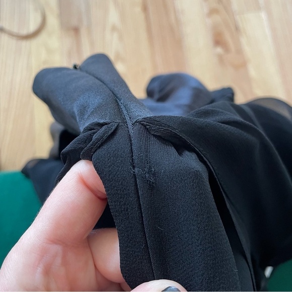 Frank Agostino m Silk Black Sleeveless Front Cut Out Fit Flare Cocktail Dress 4 - Picture 10 of 11